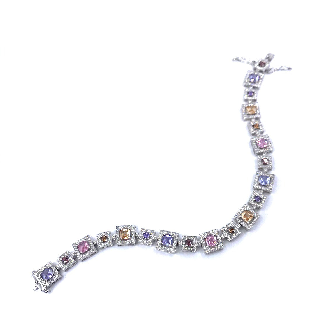 Sterling Silver Square Bracelet - HK Jewels