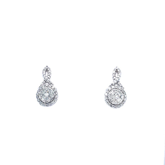 10k Diamond Small Drop Earring - HK Jewels