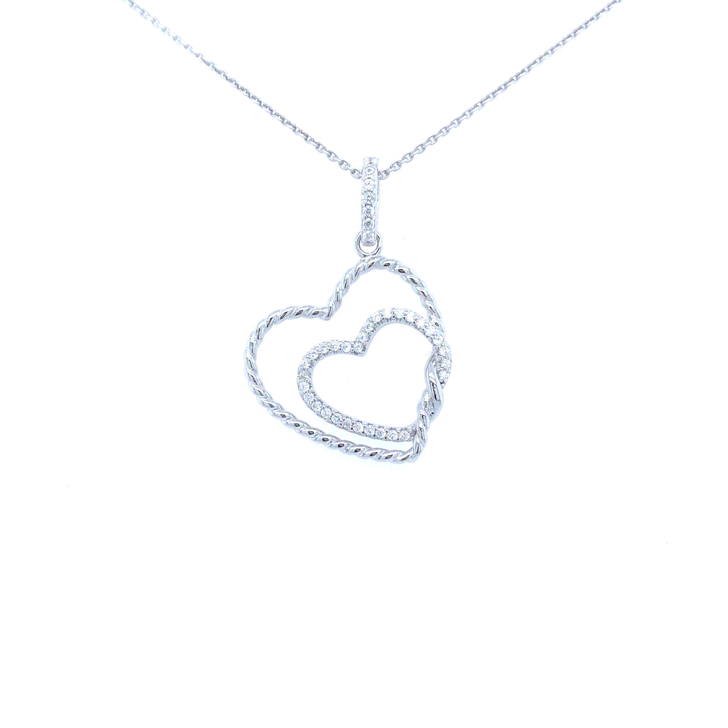Sterling Silver Heart Pendant - HK Jewels