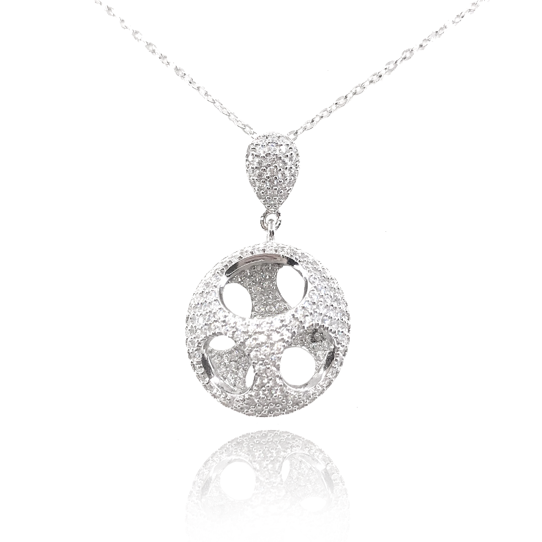 Sterling Silver Circle Pendant - HK Jewels