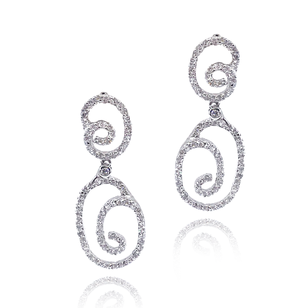 Sterling Silver Oval Earrings - HK Jewels
