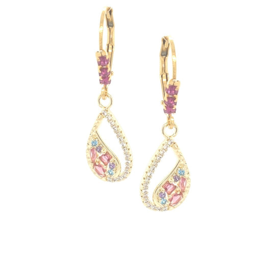 Surgical Steel Multicolor Saratoga Teardrop Earring - HK Jewels