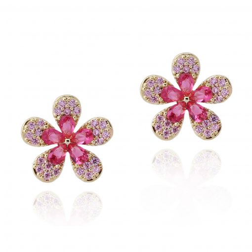 Surgical Steel Flower Stud Earrings - HK Jewels