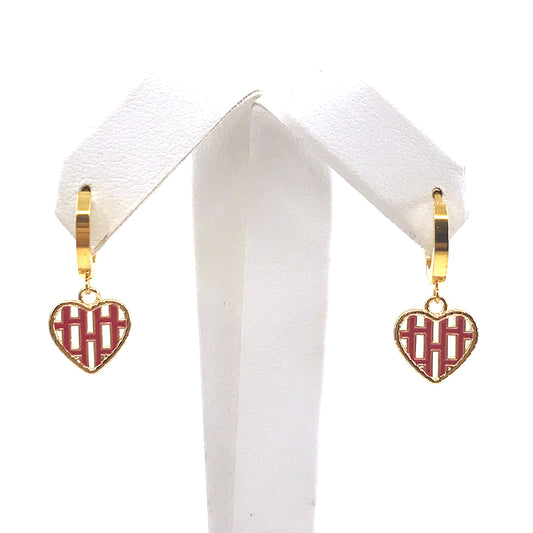 Surgical Steel Weave Heart Earrings - HK Jewels