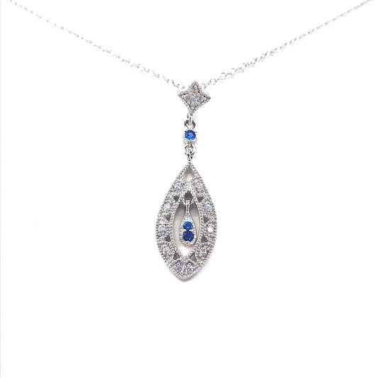 Sterling Silver Marquis Pendant - HK Jewels