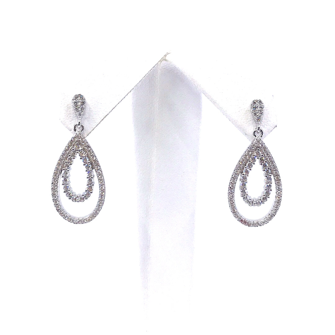 Sterling Silver Teardrop Earrings - HK Jewels