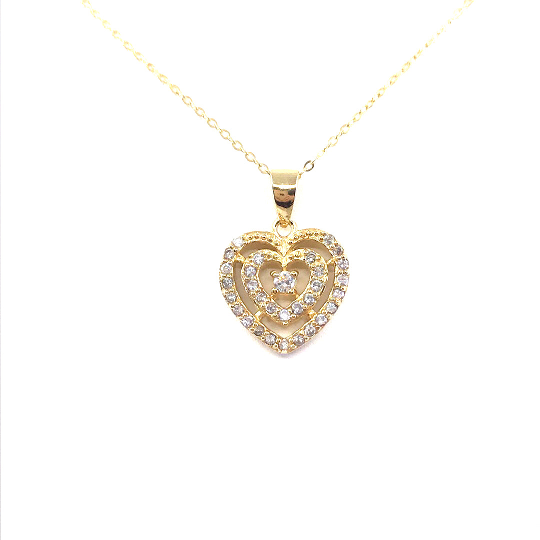 Sterling Silver Heart Pendant - HK Jewels