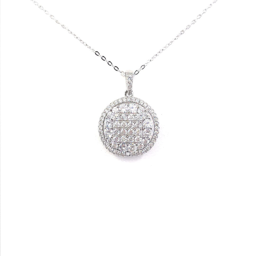 Sterling Silver Circle Pendant - HK Jewels