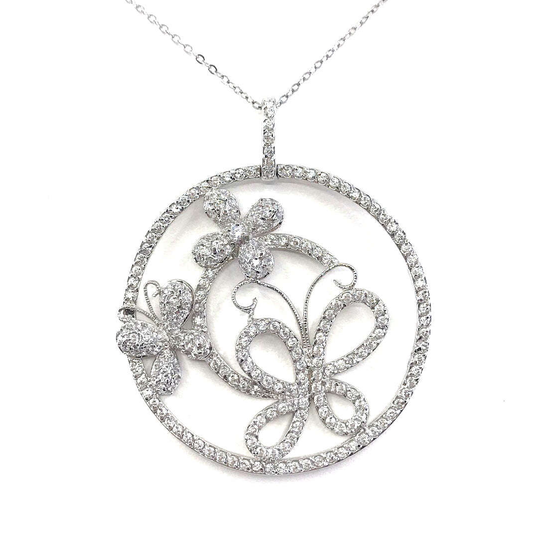 Sterling Silver Circle Pendant - HK Jewels