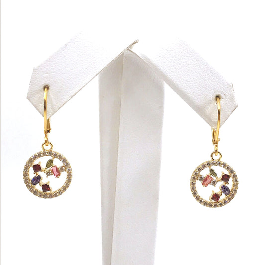 Surgical Steel Circle Confetti Earrings - HK Jewels