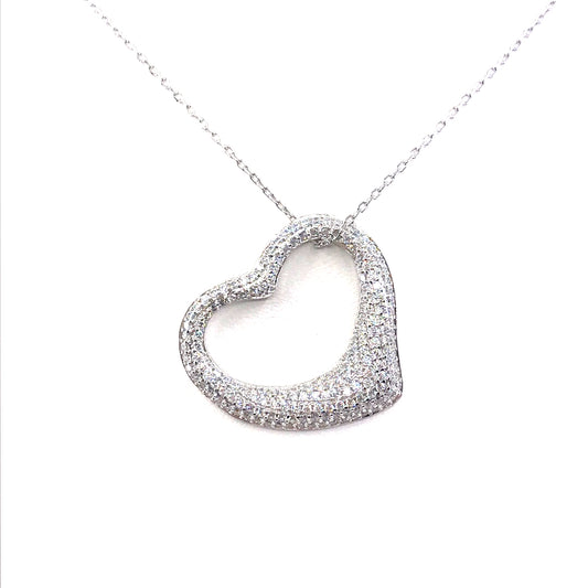 Sterling Silver Heart Pendant - HK Jewels