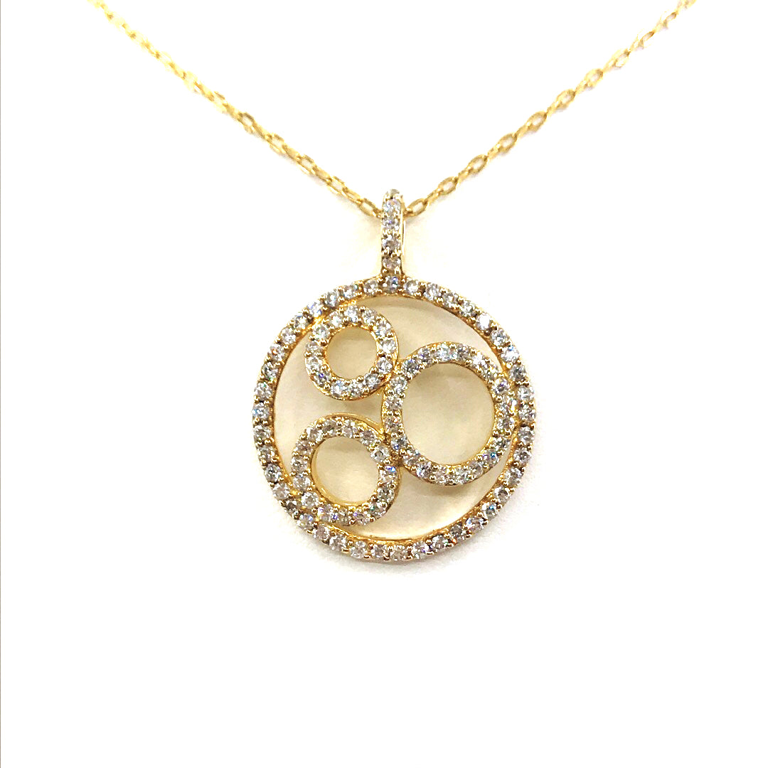 Sterling Silver Circle Pendant - HK Jewels