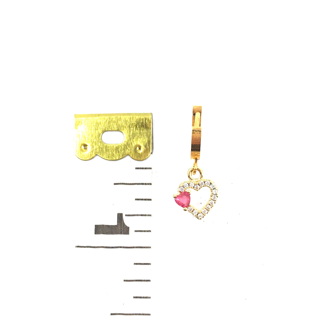 Surgical Steel Blue Heart Earrings - HK Jewels