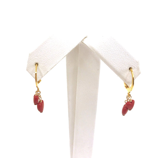 Surgical Steel Red Heart Earrings - HK Jewels