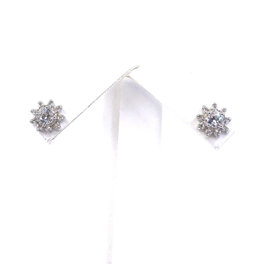 Sterling Silver Small Flower Studs - HK Jewels