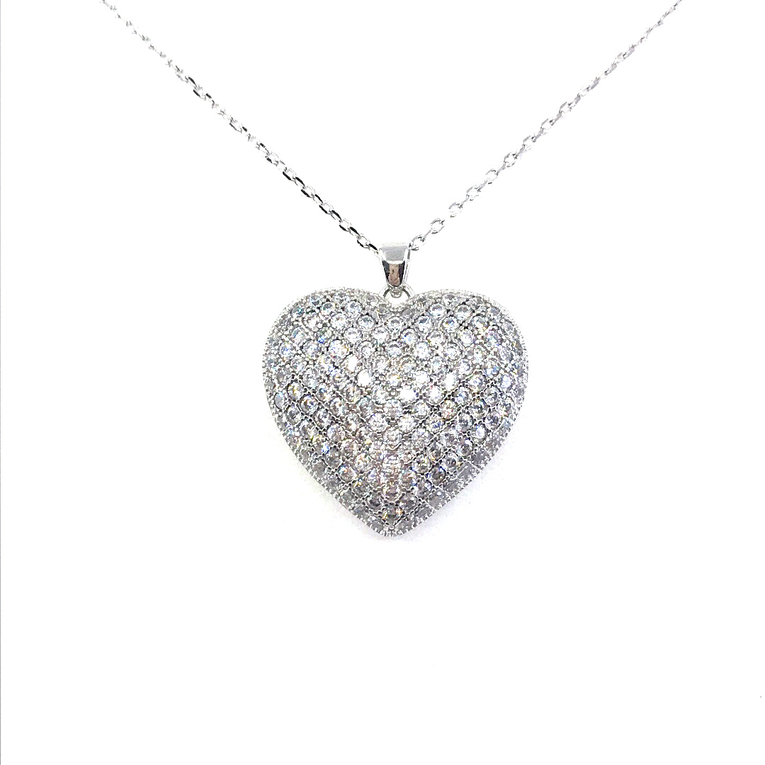 Sterling Silver Heart Pendant - HK Jewels