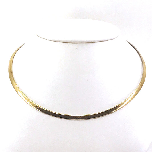 Sterling Silver Reversable Omega Chain - HK Jewels