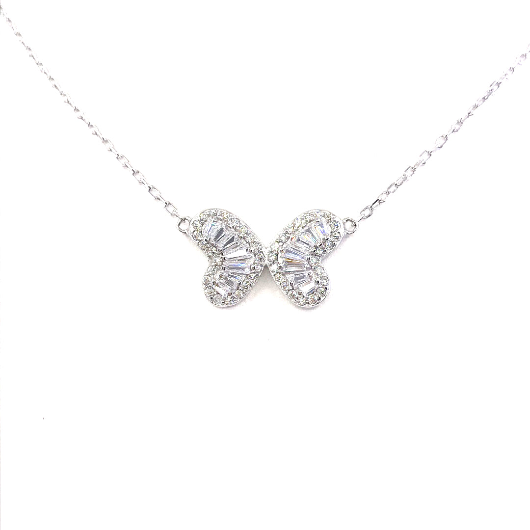 Sterling Silver Butterfly Necklace - HK Jewels