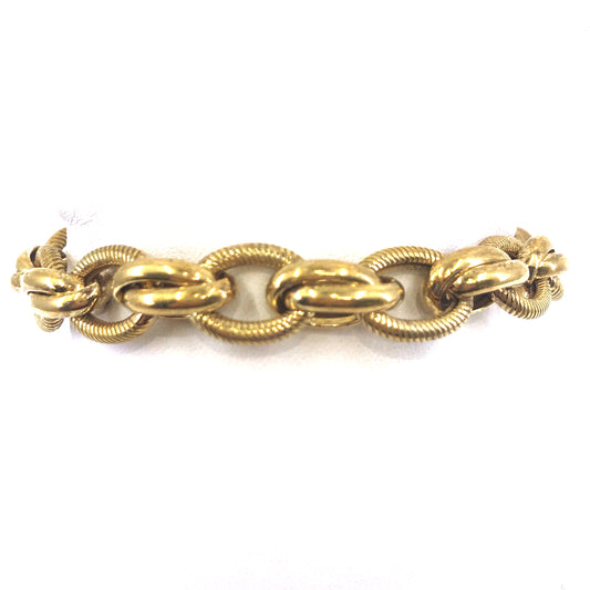 Sterling Silver Oval Link Bracelet - HK Jewels