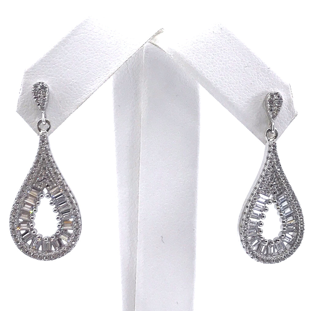 Sterling Silver Teardrop Earrings - HK Jewels