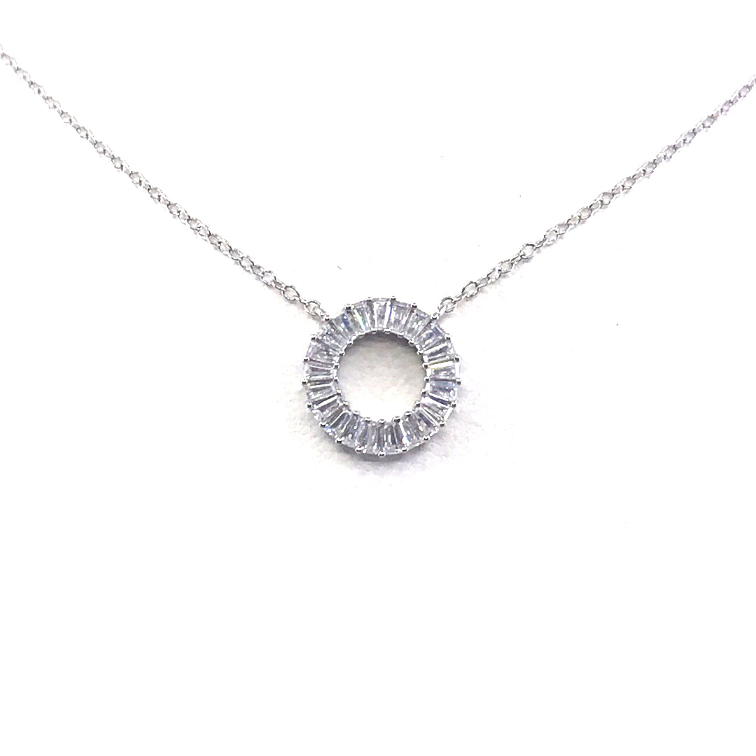 Sterling Silver Circle Necklace - HK Jewels