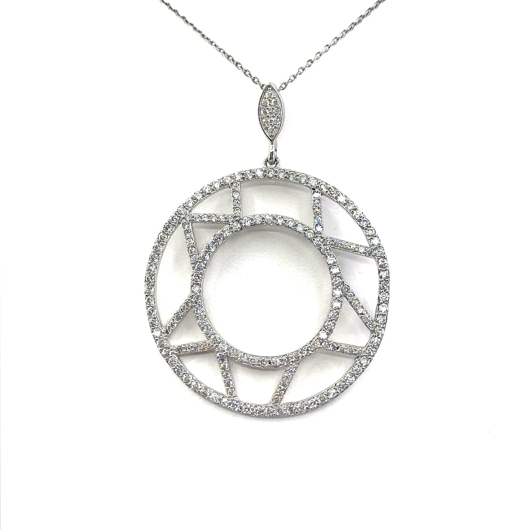 Sterling Silver Circle Pendant - HK Jewels