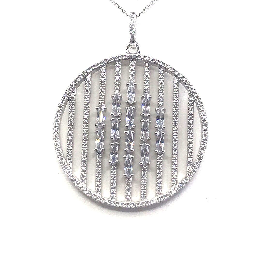 Sterling Silver Circle Pendant - HK Jewels