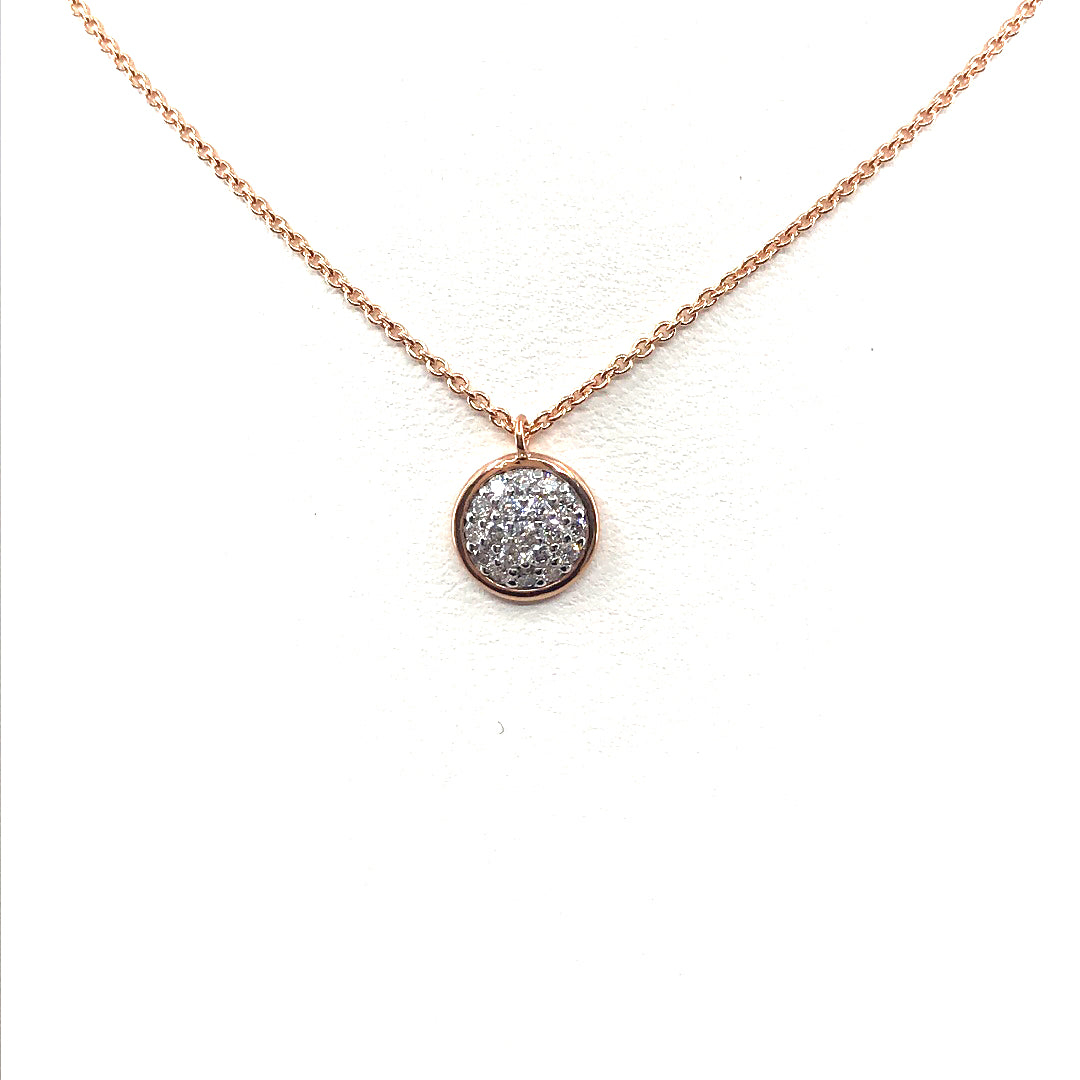 Rose Gold Circle Pendant - HK Jewels