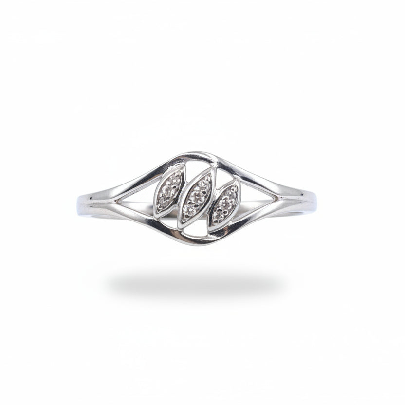 14K White Gold Ring - HK Jewels
