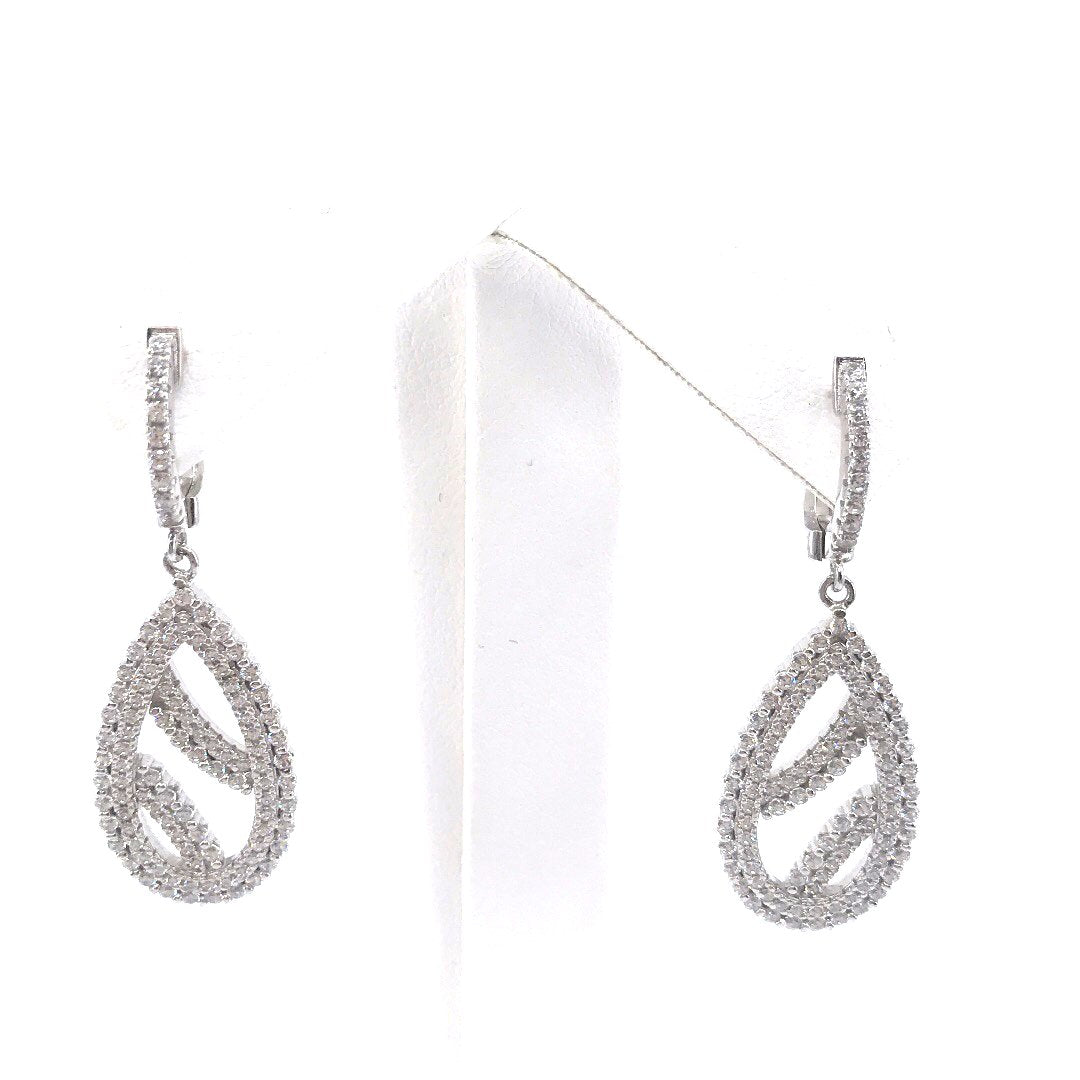Sterling Silver Teardrop Earrings - HK Jewels