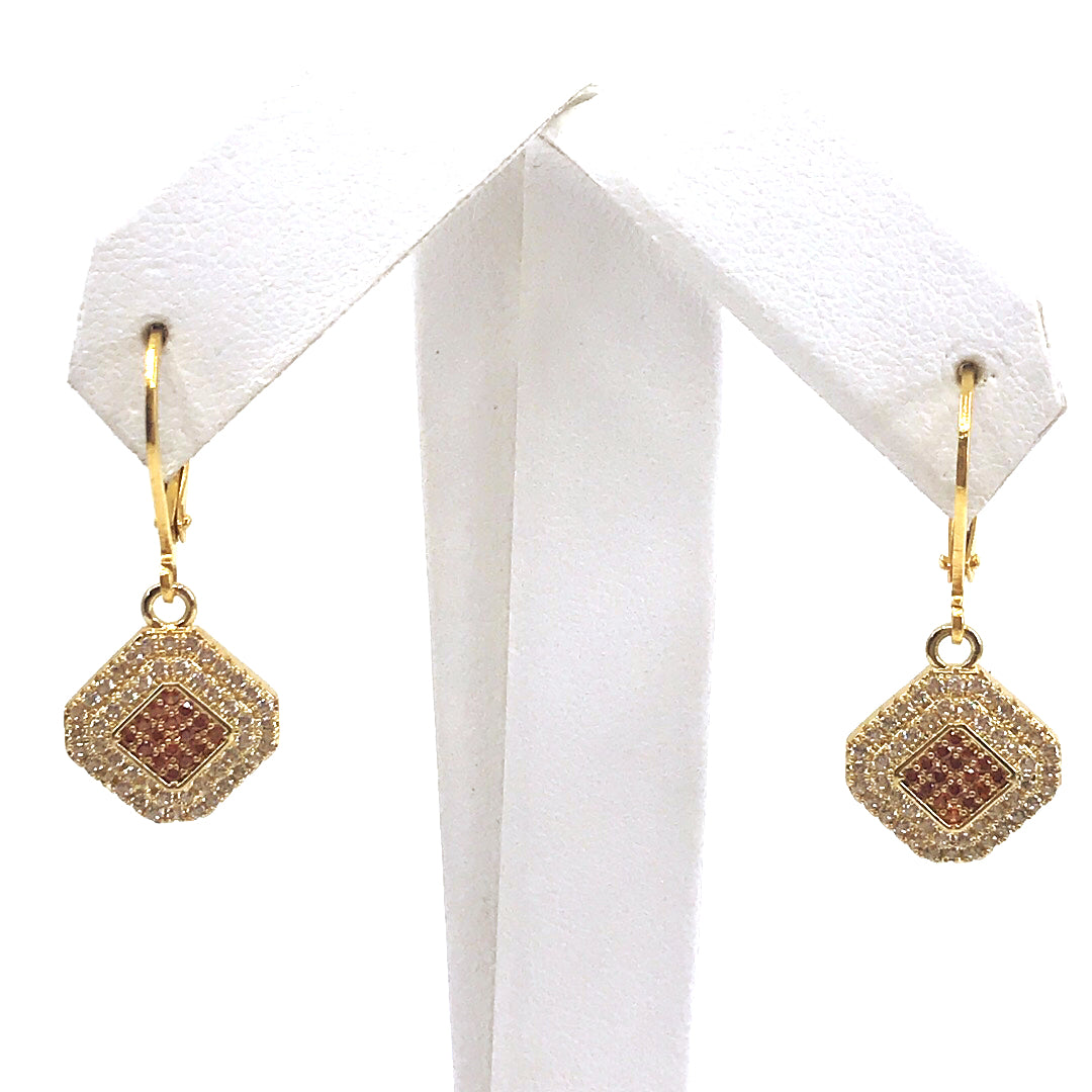 Surgical Steel Diamond Shaped Earrings - HK Jewels