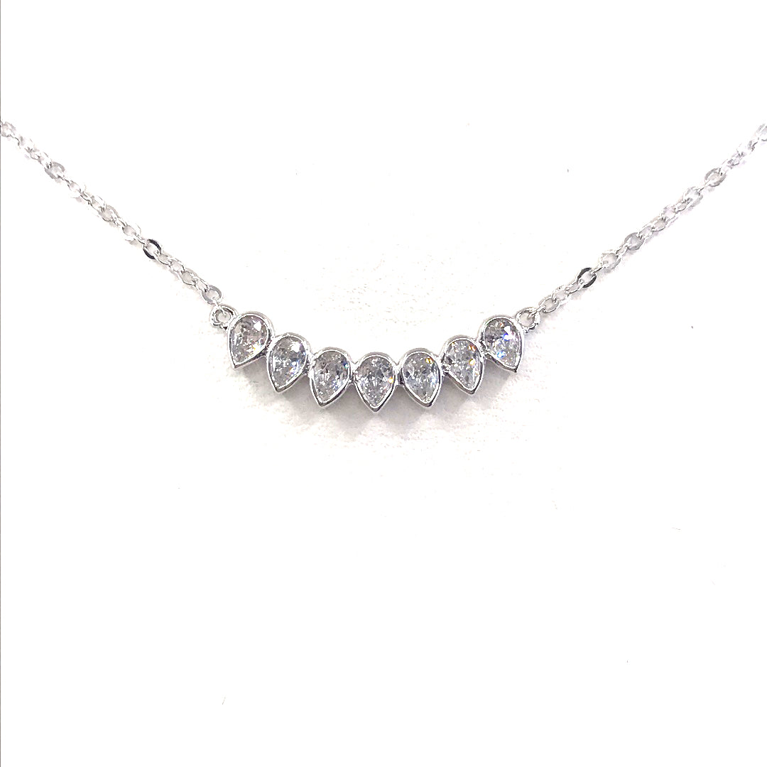 Sterling Silver Bar Necklace - HK Jewels