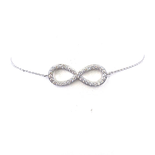 Sterling Silver Infinity Bracelet - HK Jewels