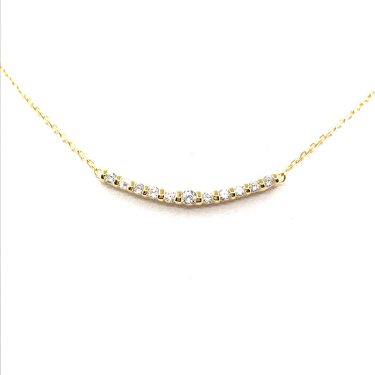 Sterling Silver Bar Necklace - HK Jewels