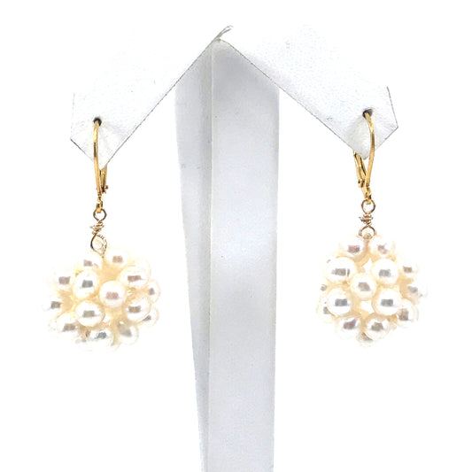 Surgical Steel Pearl Ball Earrings - HK Jewels