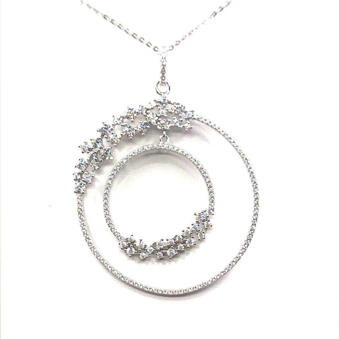 Sterling Silver Circle Pendant - HK Jewels