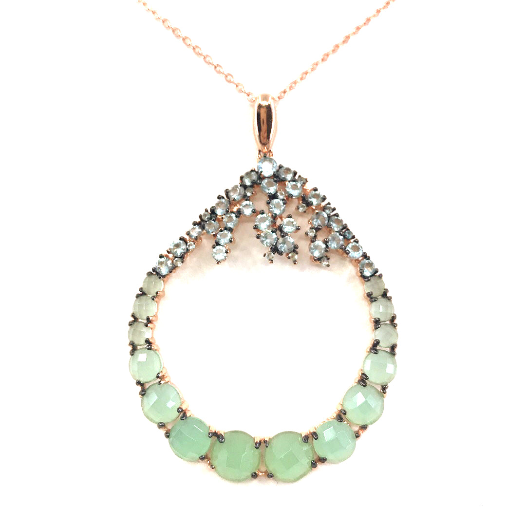 Sterling Silver Teardrop Pendant - HK Jewels