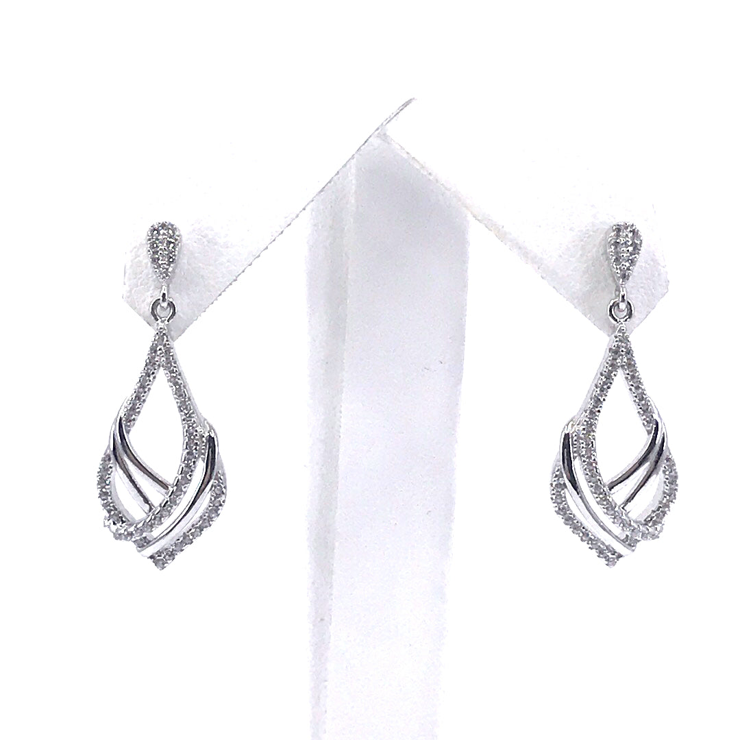 Sterling Silver Teardrop Earrings - HK Jewels