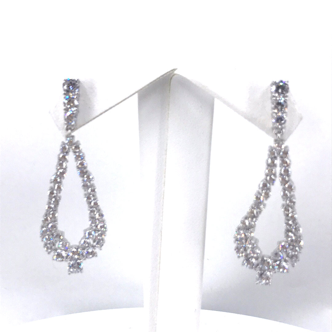 Sterling Silver Teardrop Earrings - HK Jewels