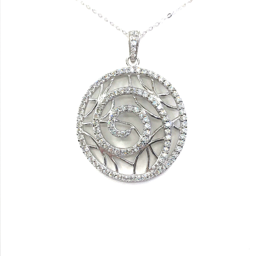 Sterling Silver Swirl Pendant - HK Jewels
