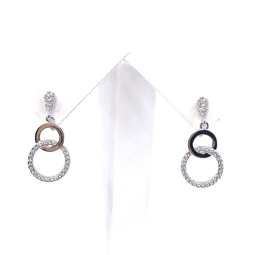 Sterling Silver Circle Earrings - HK Jewels