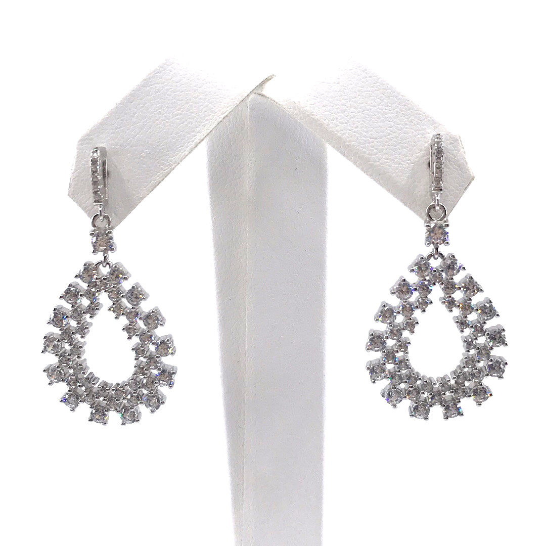 Sterling Silver Teardrop Earrings - HK Jewels