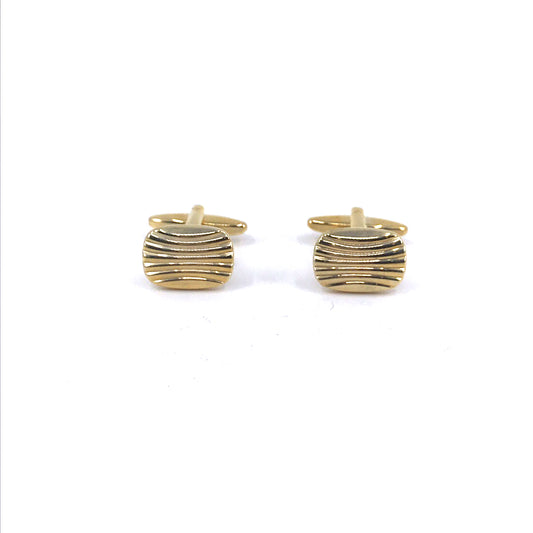 Stainless Steel Gold Plated Cufflinks - HK Jewels
