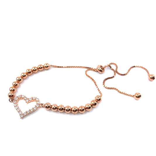 Sterling Silver Heart Bracelet - HK Jewels