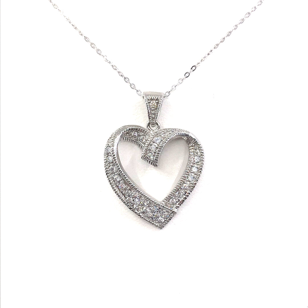 Sterling Silver Heart Pendant - HK Jewels