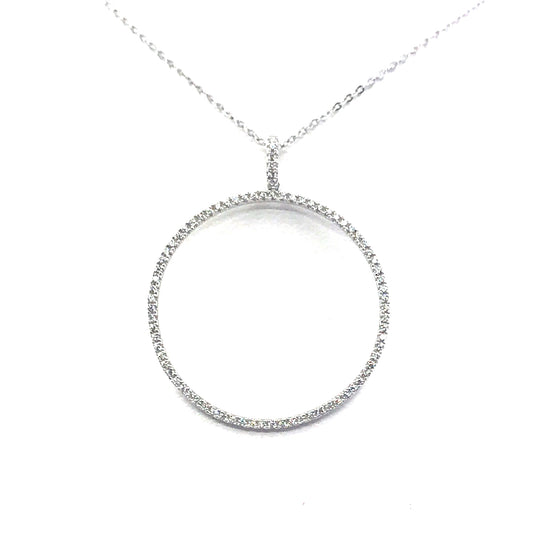 Sterling Silver Circle Pendant - HK Jewels