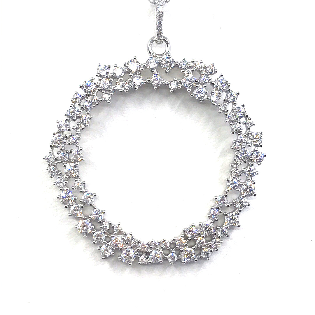 Sterling Silver Circle Pendant - HK Jewels