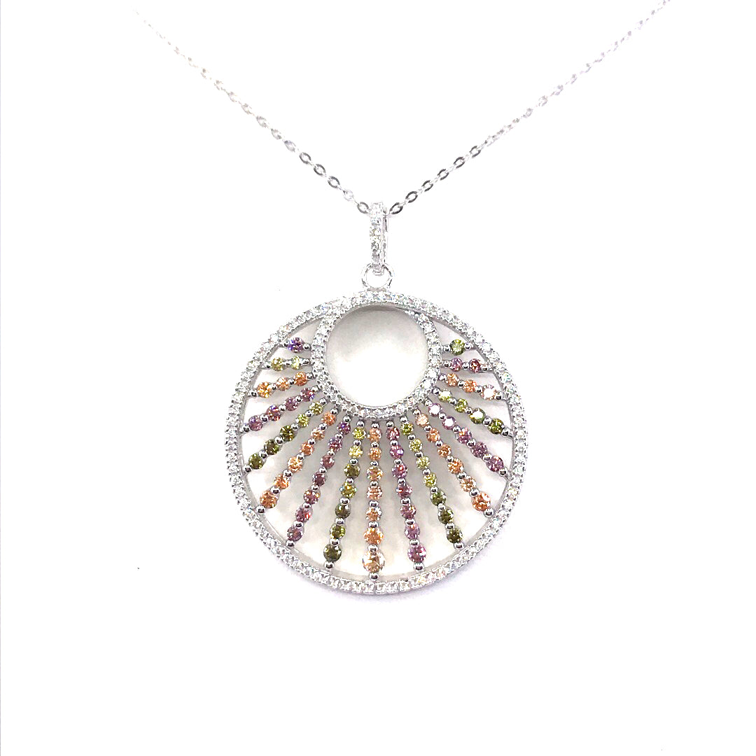 Sterling Silver Circle Pendant - HK Jewels