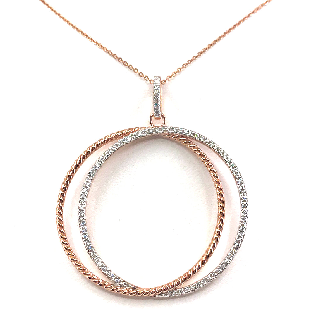 Sterling Silver Circle Pendant - HK Jewels