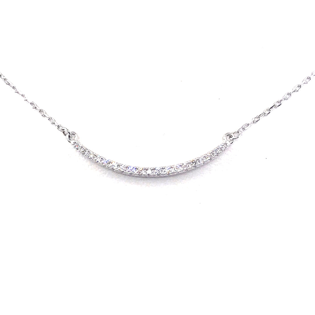 Sterling Silver Bar Necklace - HK Jewels